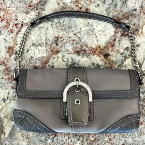 Coach silver evening bag
